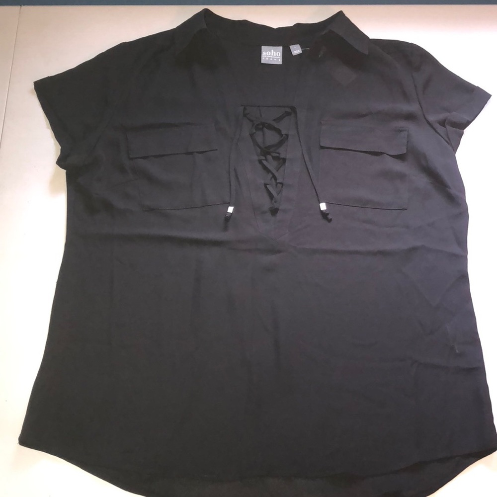 Lace up blouse